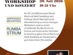 Daniel Ward & Heidi Swedberg - Kurs und Konzert 29.7.2026